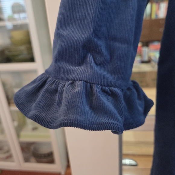 LK Bennett Deborah Ruffle Corduroy Midi Dress - Size 14 - Picture 6 of 9